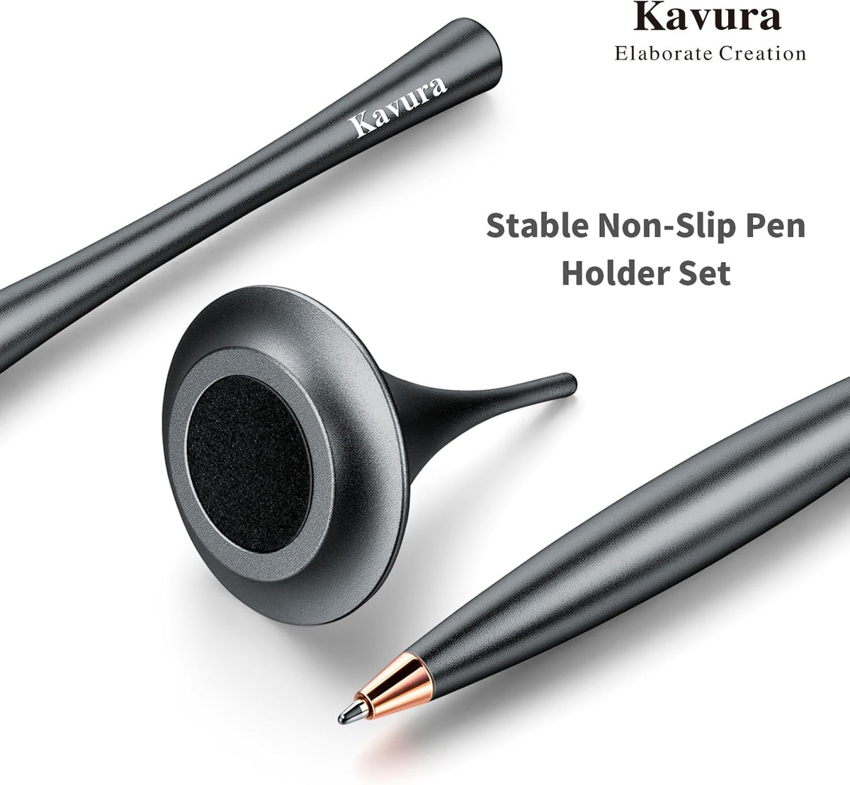 Metal Gravity Spinner Pen, Desk Fidget Pen for Men, Black