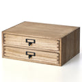 KIRIGEN Wood Desk Organizer with 4 Drawers, Desktop Storage, Natural 34-NA