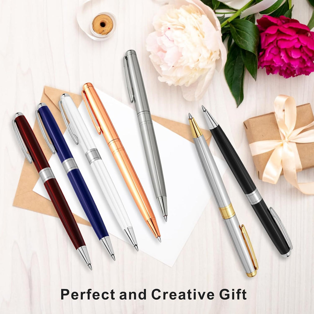 Cambond Ballpoint Pens Black Ink - 1.0 mm Metal Twist Gold Pens Bulk