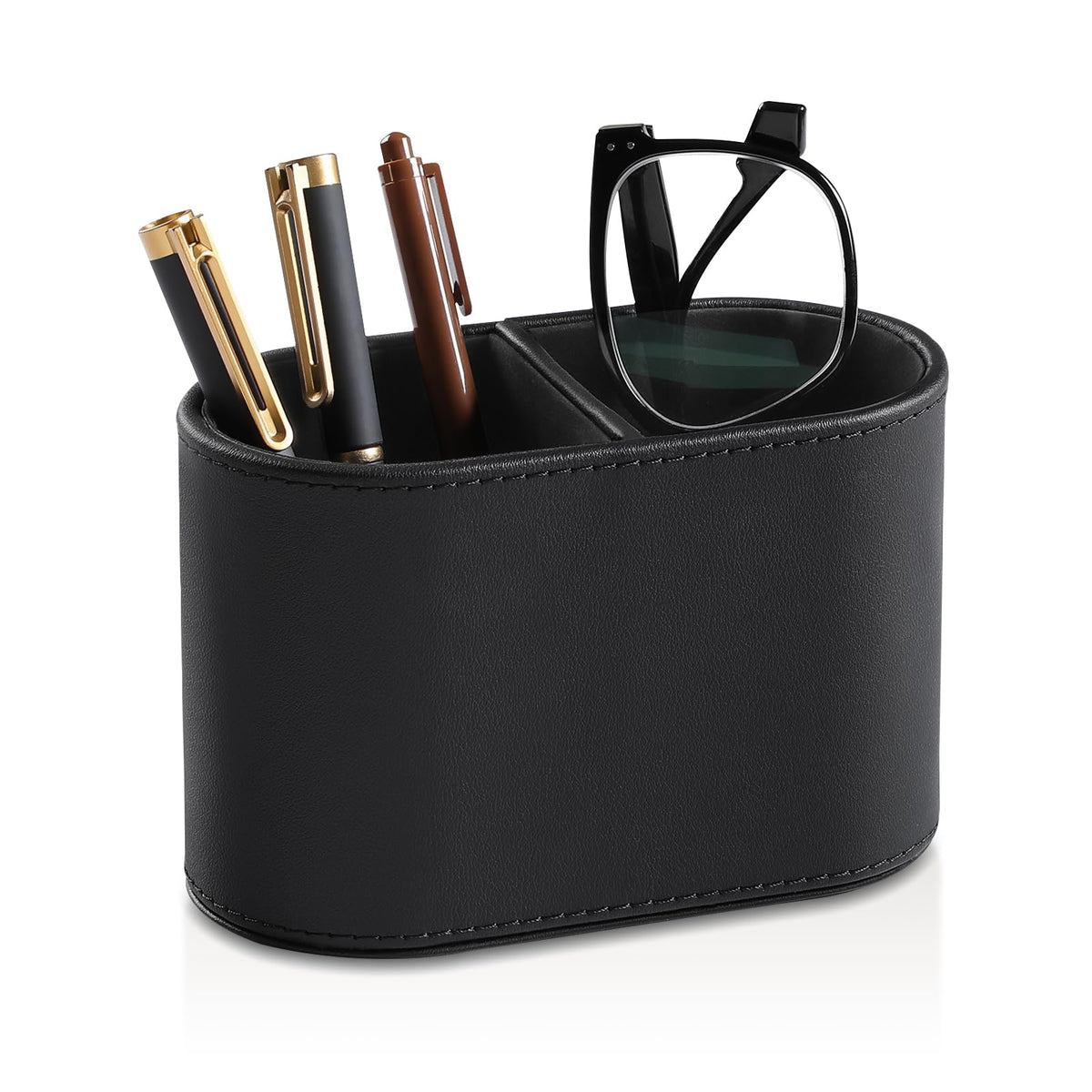 Pen Holder for Desk, Small Remote Control Holder, Beige