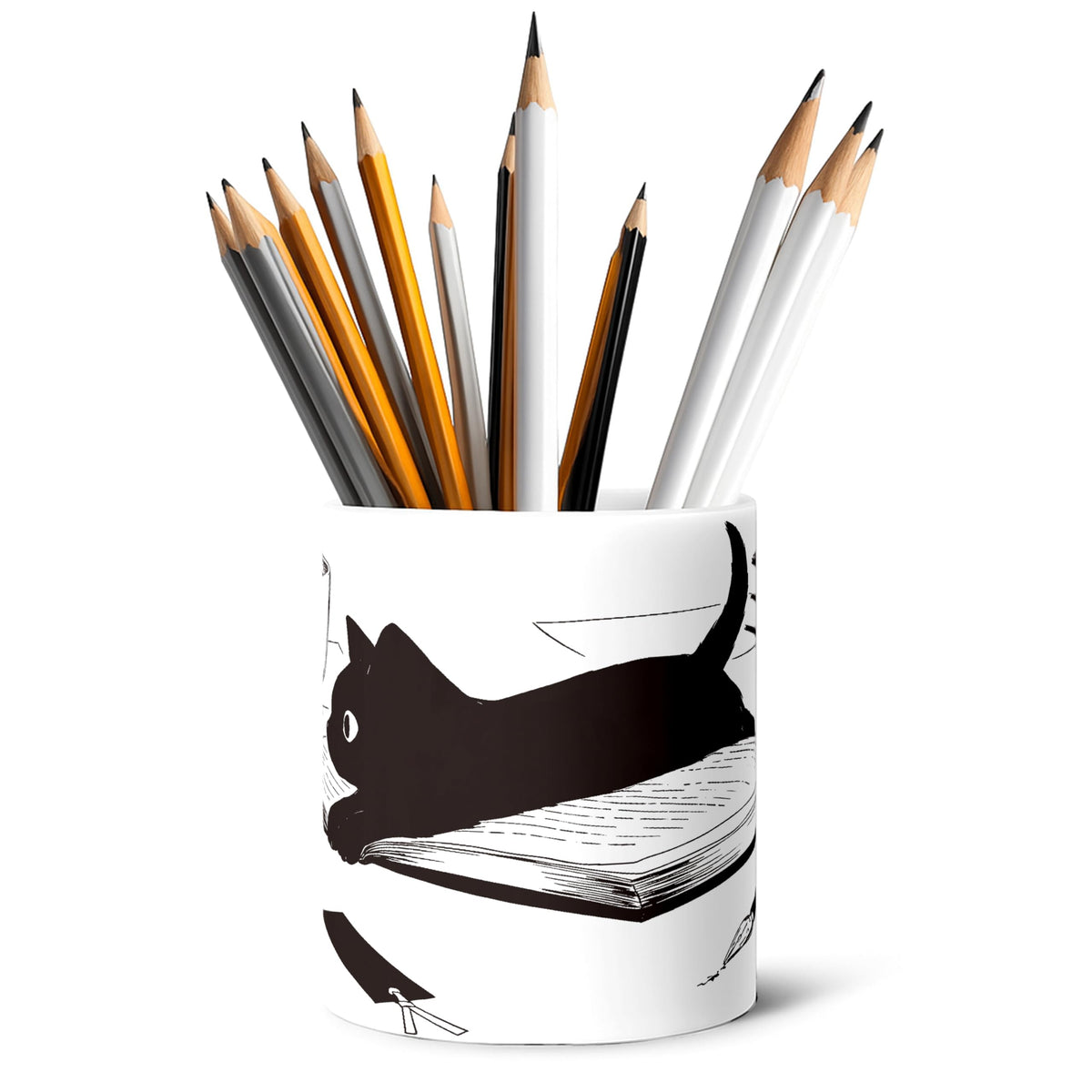 Ceramic Pen Holder Desk Accessories Brush Holder Pencil Holder Organizer