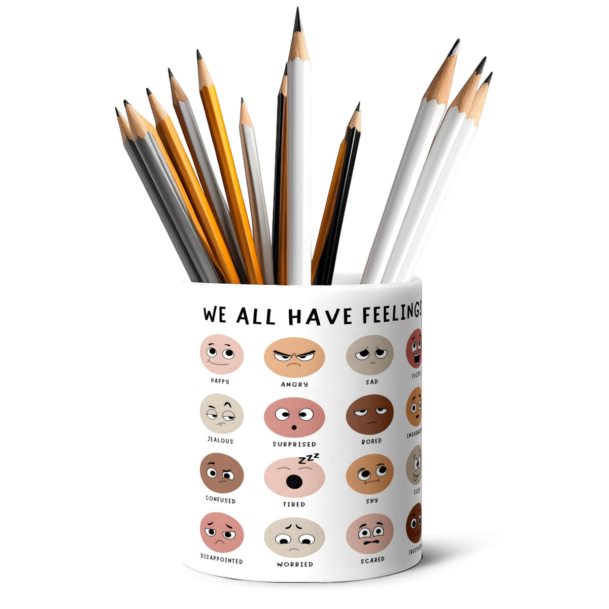 Ceramic Pen Holder Desk Accessories Brush Holder Pencil Holder Organizer