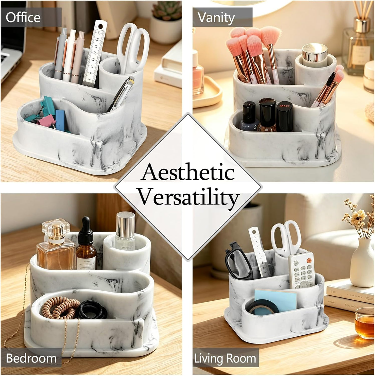 Aesthetic Desk Organizer,Pen Holder for Desk,Modern Office Desk Accessories