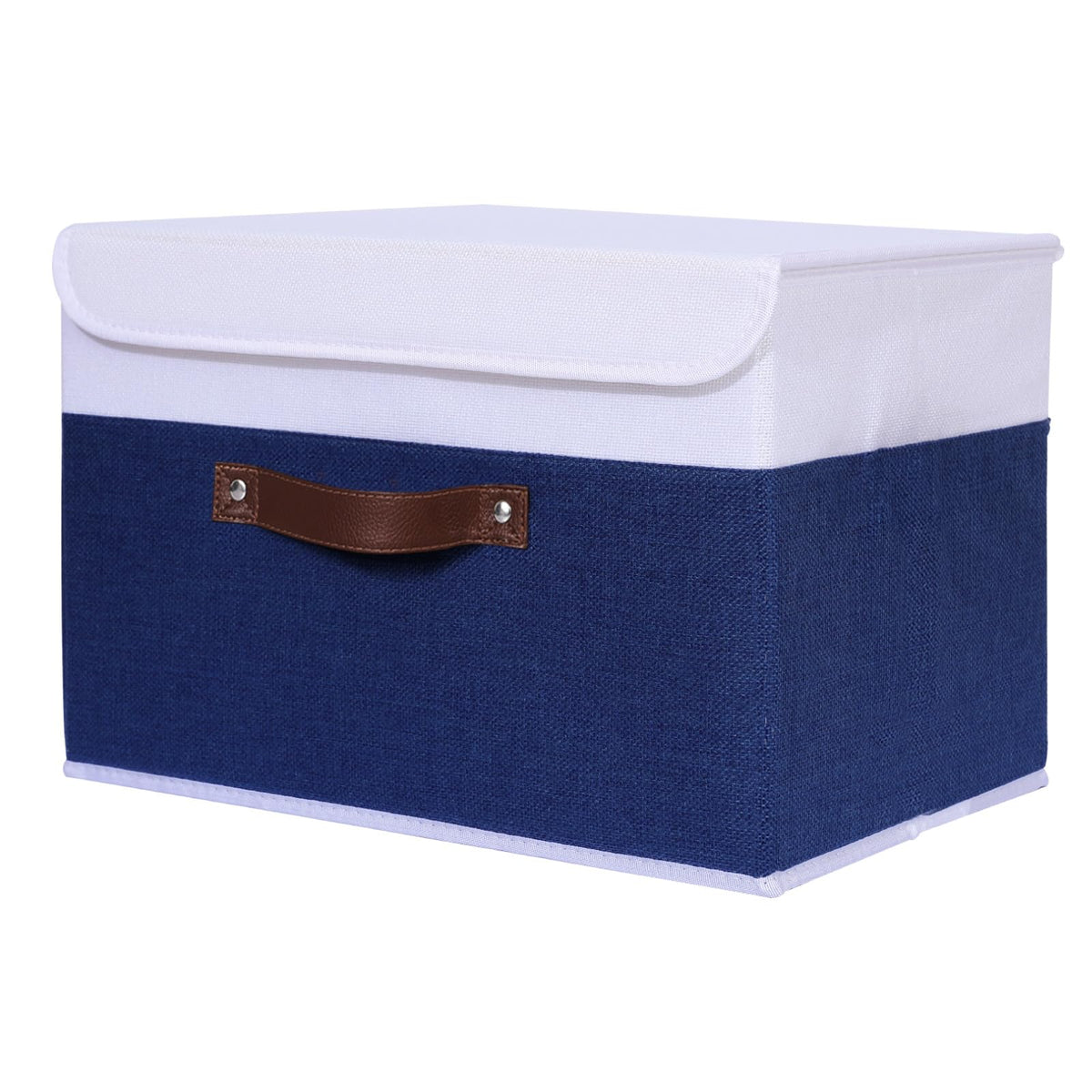 ANMINY Fabric Storage Box Bins with Lids, Green, 10"x8"x7"