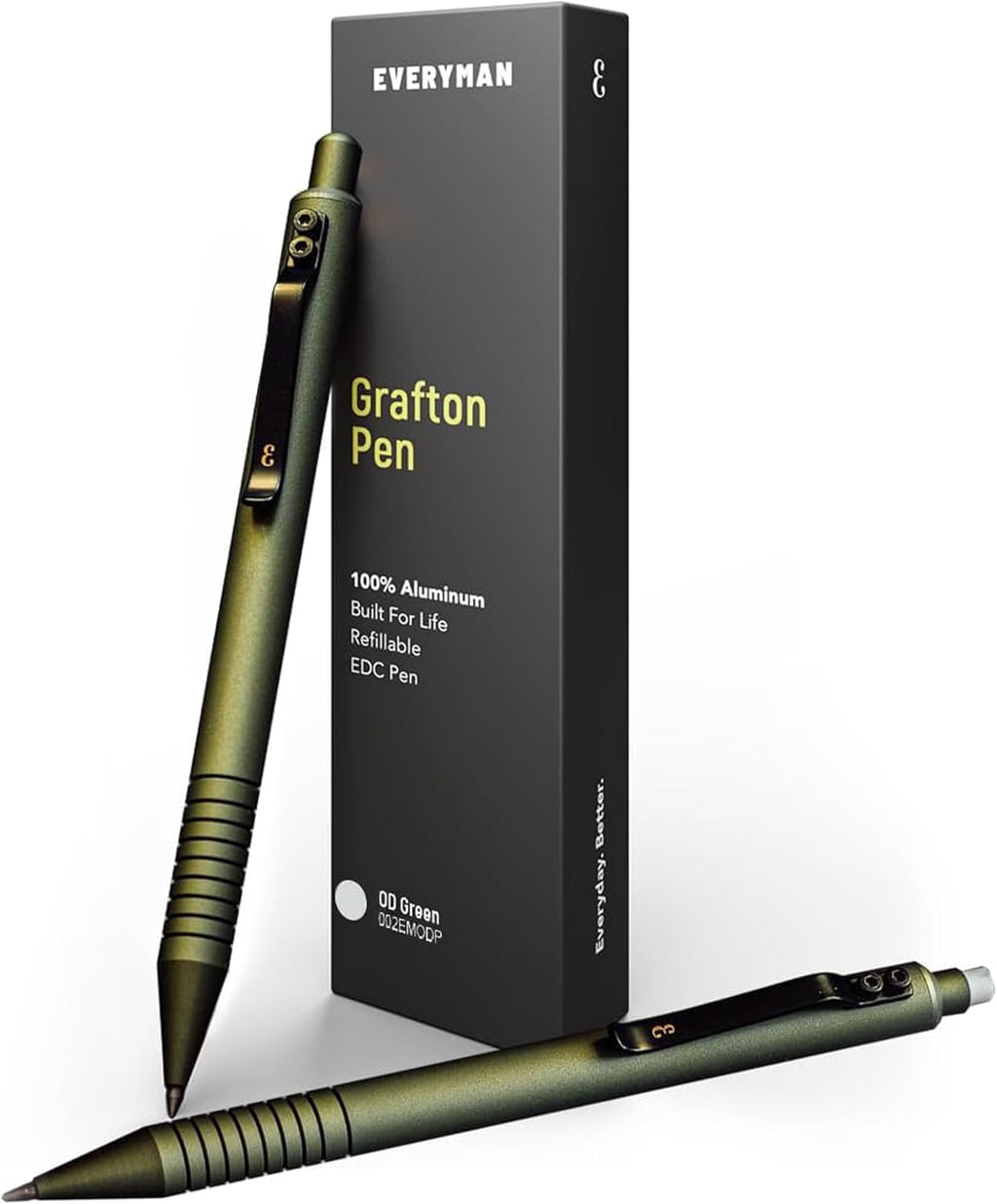 EDC Grafton OD Green 0.7mm Metal Gel Ink Pen and Mechanical Pencil Set