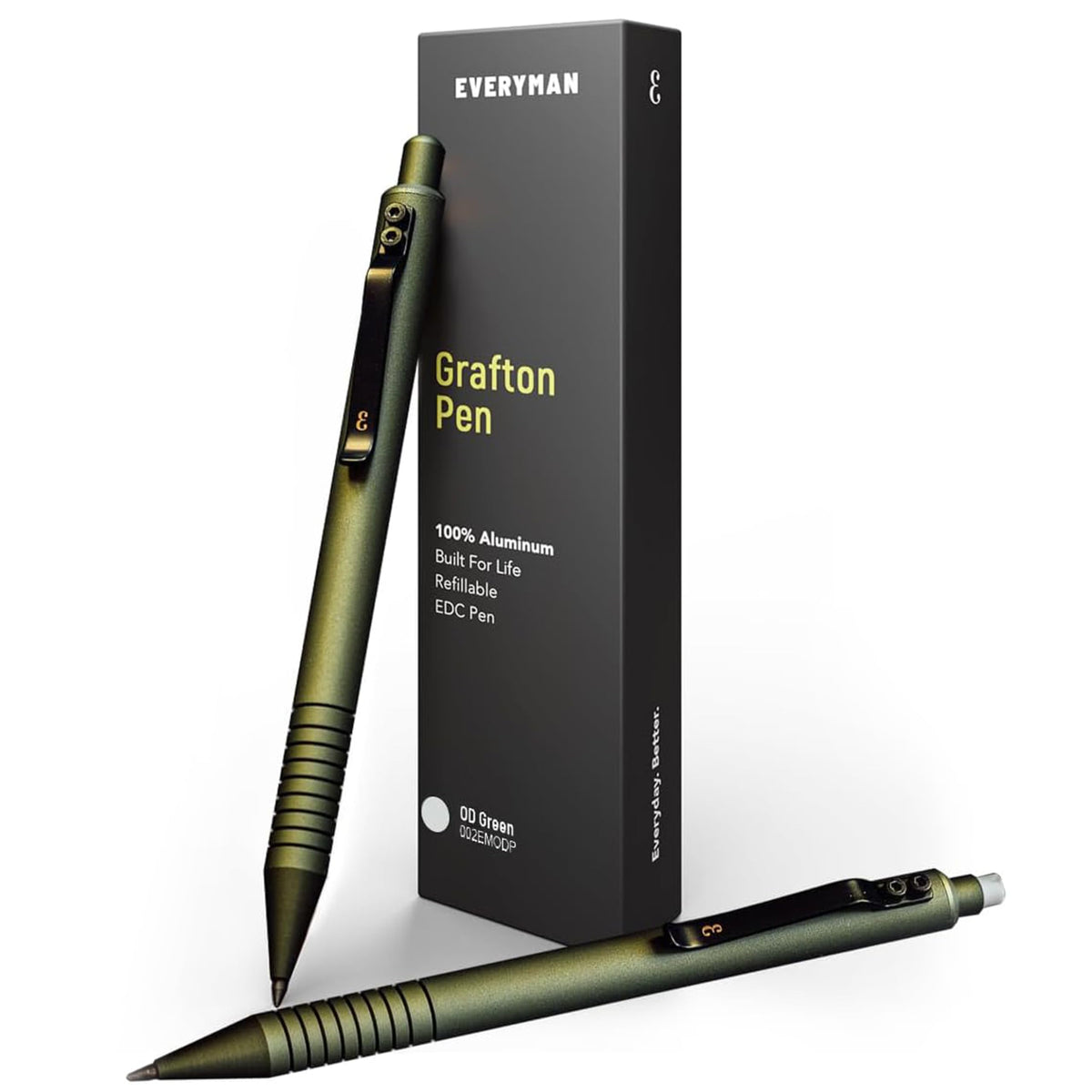 EDC Grafton OD Green 0.7mm Metal Gel Ink Pen and Mechanical Pencil Set