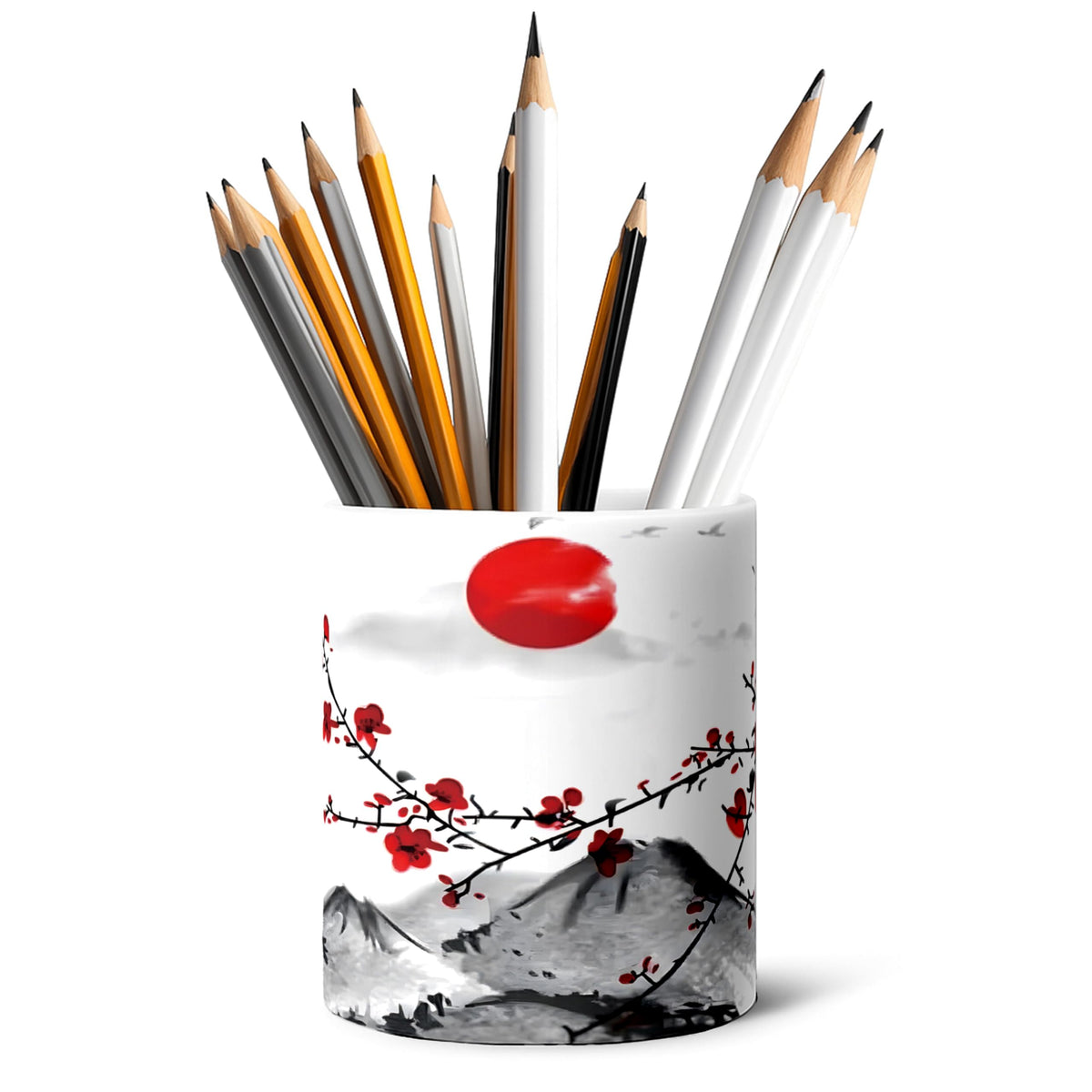 Ceramic Pen Holder Desk Accessories Brush Holder Pencil Holder Organizer