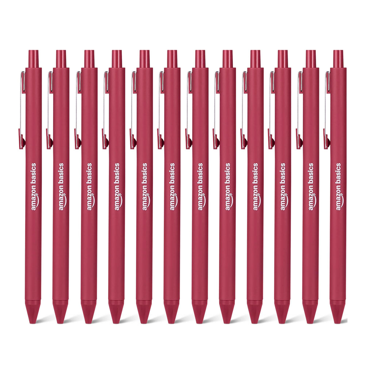 Amazon Basics Multi Colored Ballpoint Pens for Smooth Writing, Assorted Colors, Retractable, 24-Pack