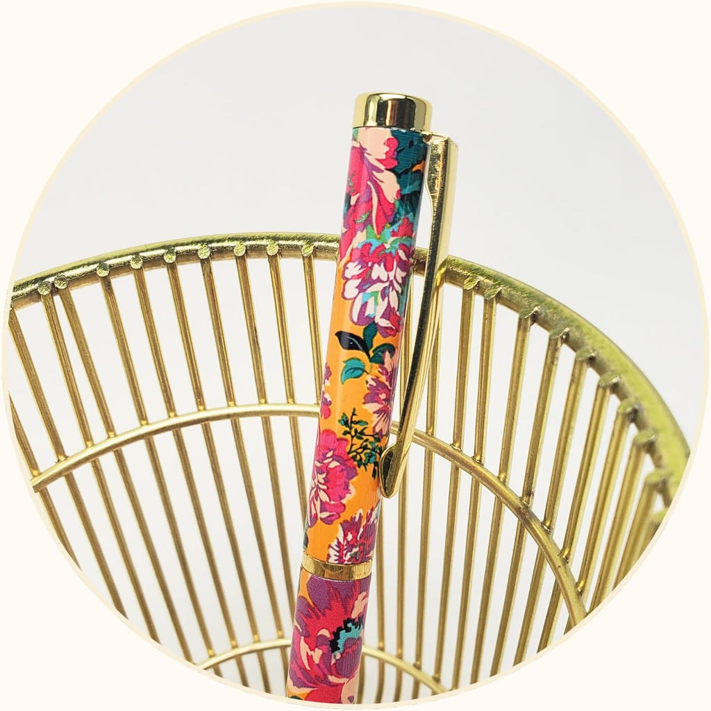Lady Jayne Global Garden Yellow Floral Boxed Pens, Set of Two (83320)