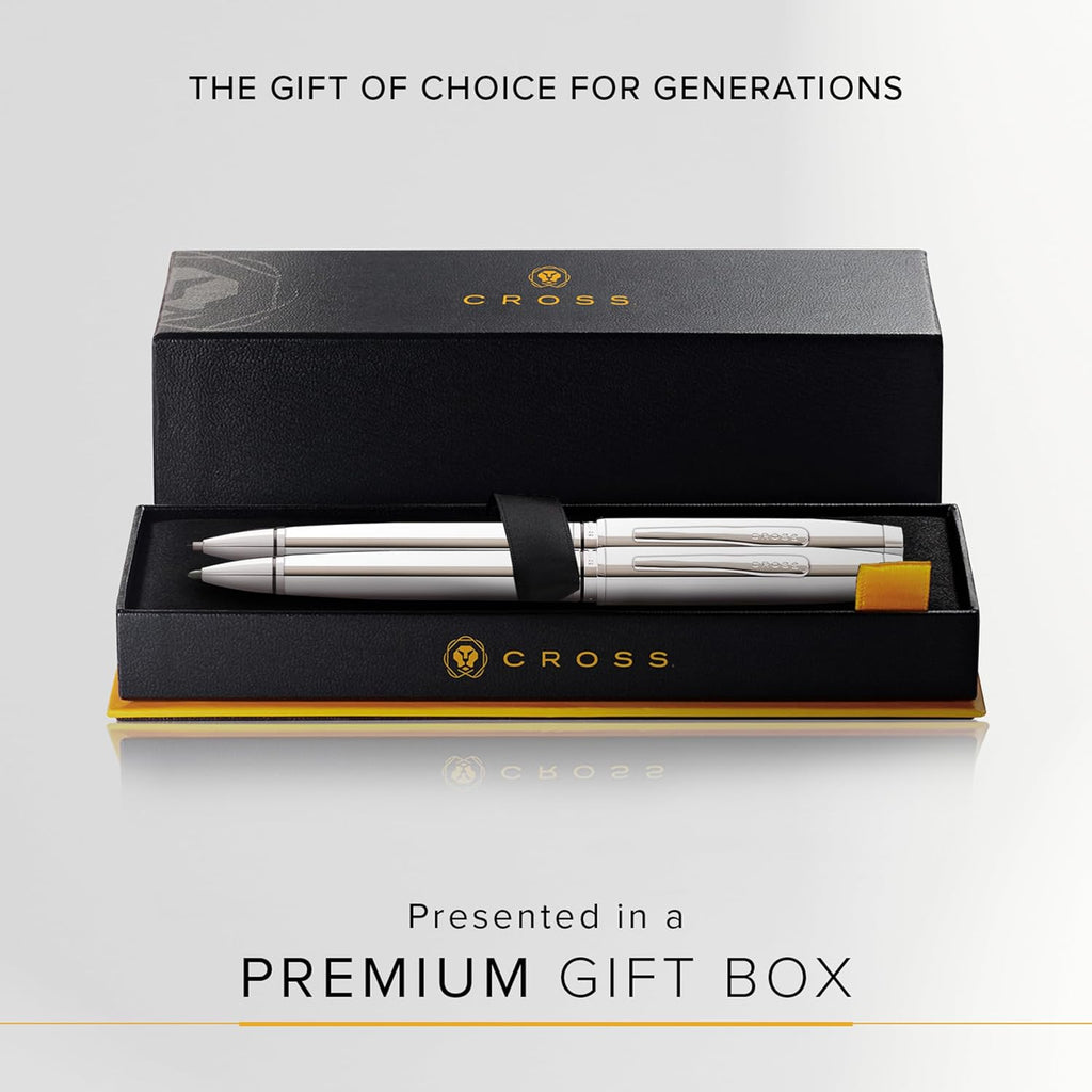Cross Coventry Polished Chrome Pen &Pencil Gift Set