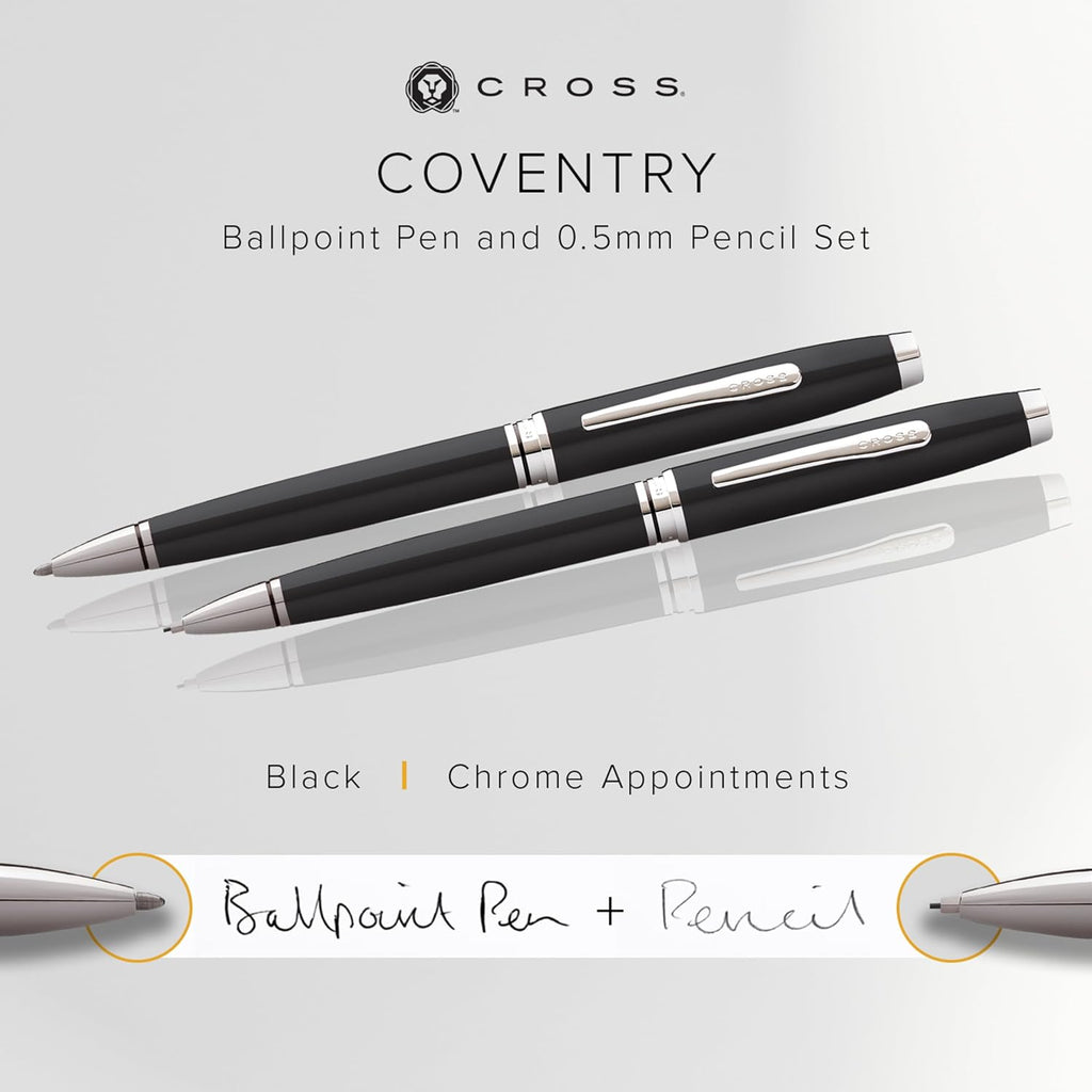 Cross Coventry Black Lacquer Pen & Pencil Gift Set