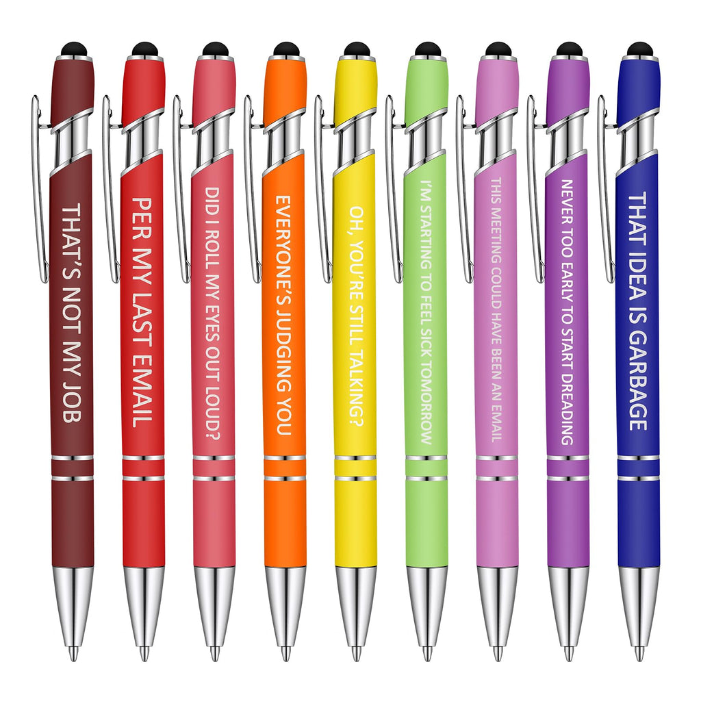 Eersida 30 Pcs Funny Pens for Coworkers Metal Case Gag Gift Adult Insulting
