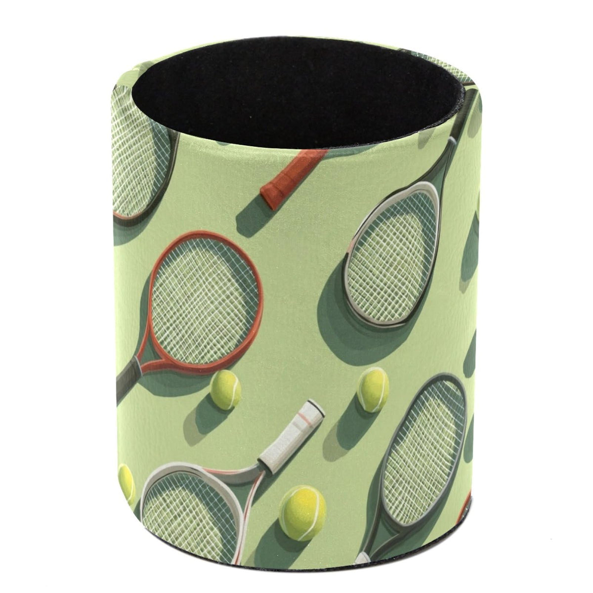 Leather Pen Holder for Desk, Birds Branches Butterflies Pencil Cup Pen Organizer Makeup Brush Holder for Office Home Kids Countertop Desk Accessory Storage