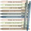 12 Pack Pi Day Ballpoint Pens, Black Ink Math Humor Quote Writing Instruments for Engineers Students, Practical Stationery Set, Retractable Pens for Classroom Office