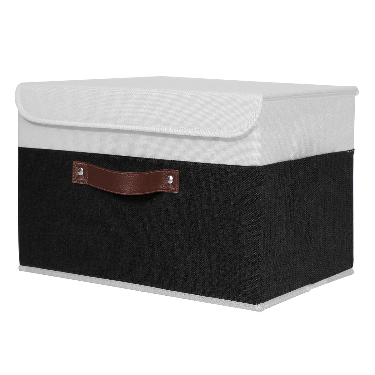 ANMINY Fabric Storage Box Bins with Lids, Green, 10"x8"x7"