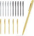 15Pcs Ballpoint Pens(Gold, Silver & Gray), Black Ink Medium Point, Smooth Writing Metal Pen Bulk
