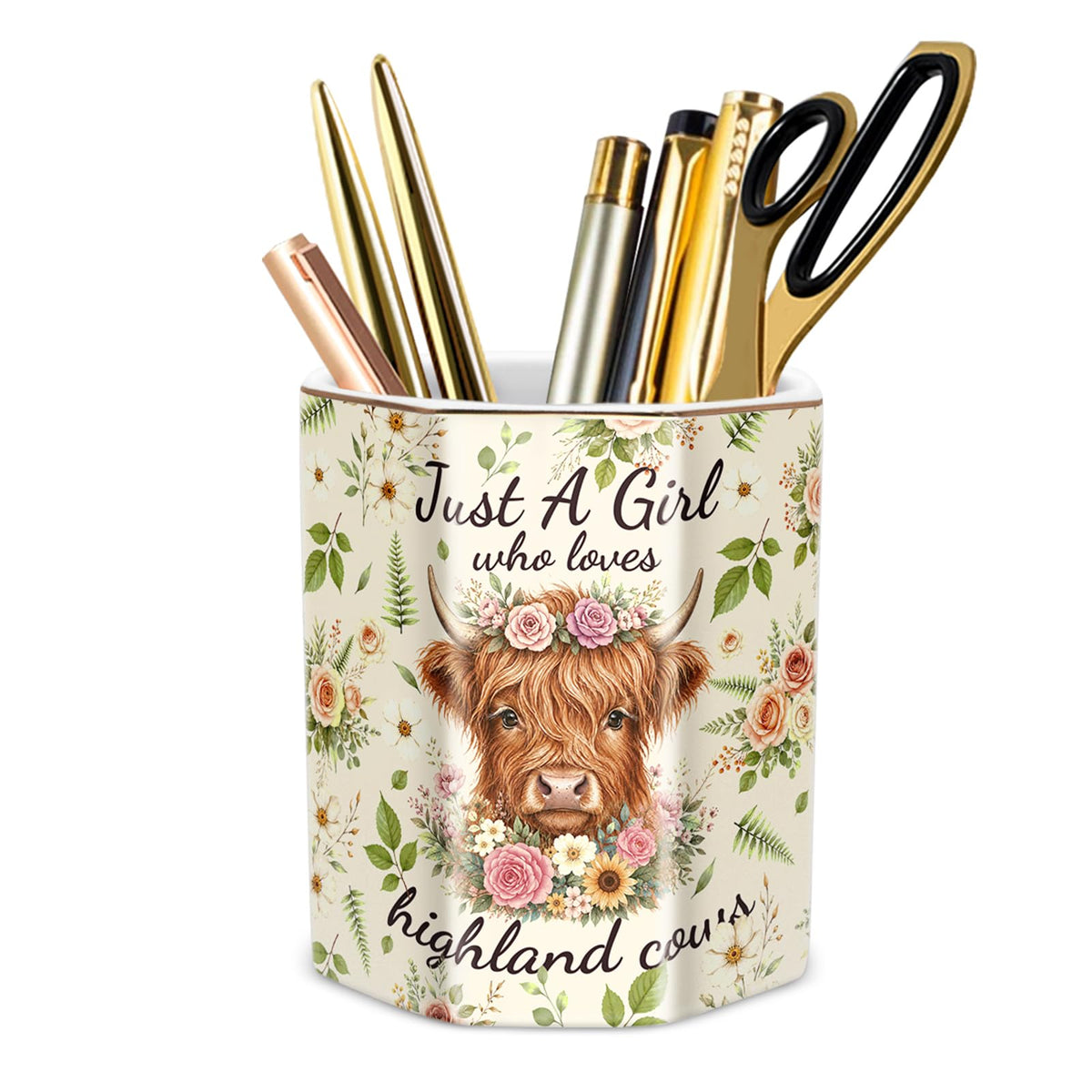 Pencil Holder, Pencil Cup for Desk, Makeup Brush Holder Cup, Cute Pencil Stand Marble Decorative for Kids Durable Ceramic Desk Organizer for Office, Classroom, Home, Antique Green Marble
