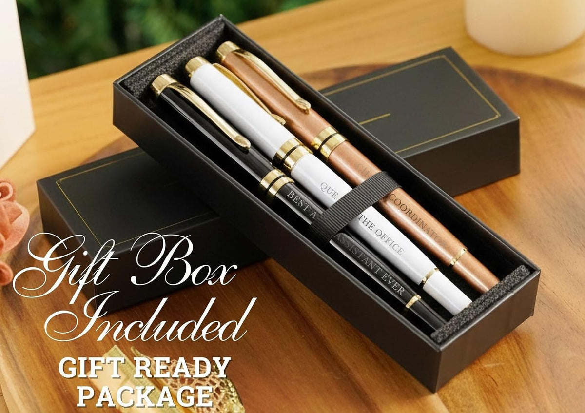 InnoBeta Administrative Professional Day Gifts for Women Ballpoint Pen Set of 3, Funny Administrative Assistant Secretary Office Gifts, Funny Office Work Tools - Best Ever
