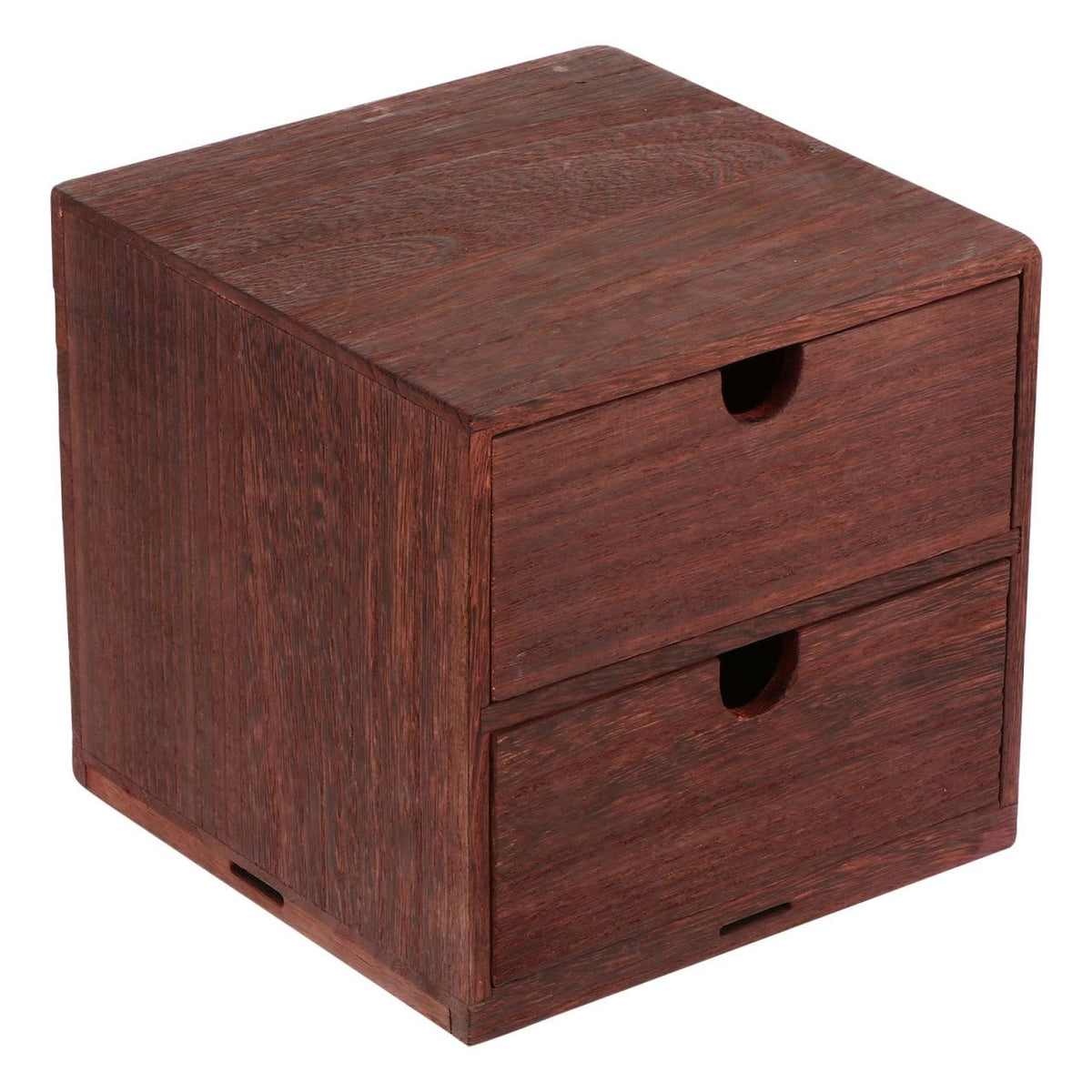 Cabilock Wooden Drawer Organizer, Two-Layer Desktop Storage Box