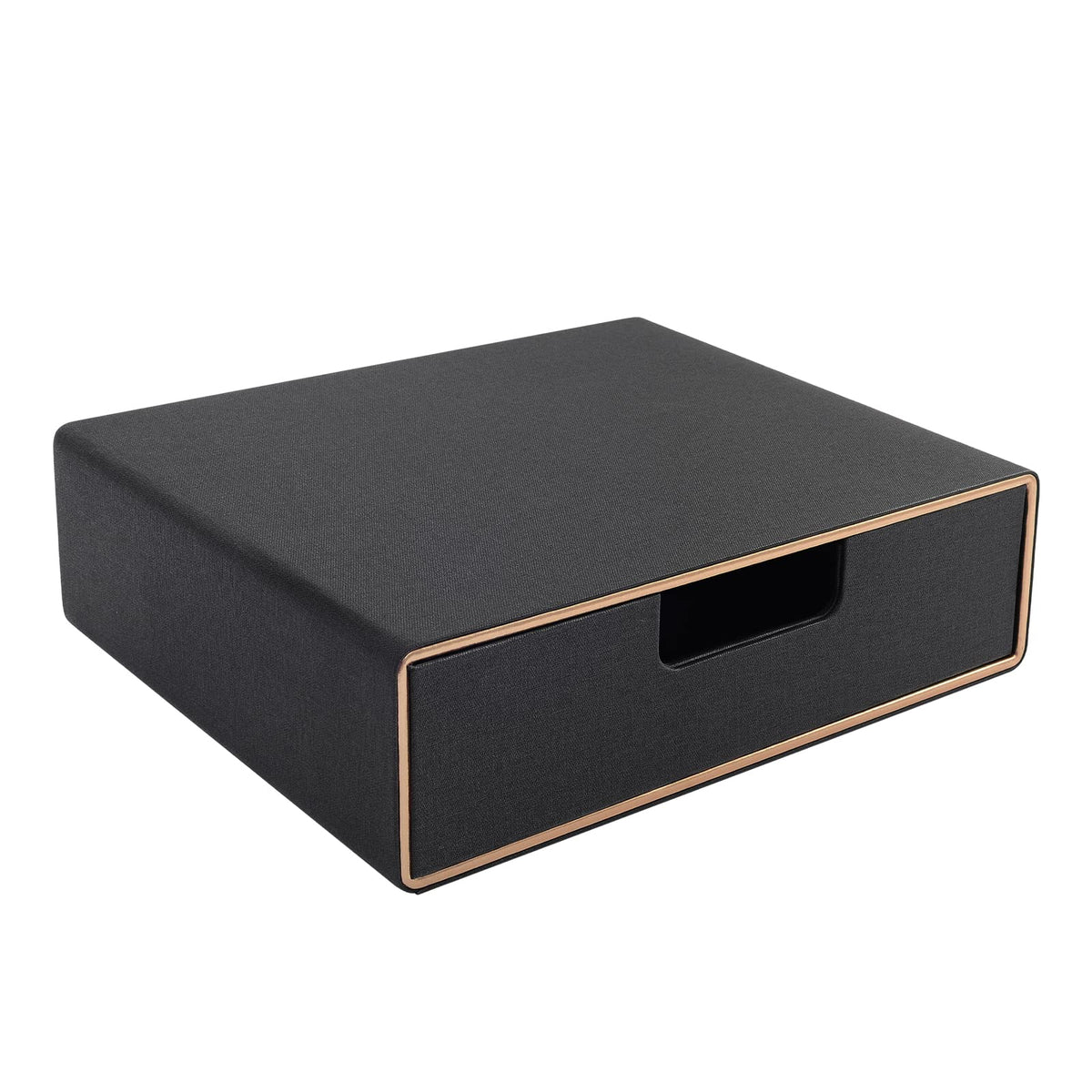 Stackable Drawer Organizer PU Leather Classic Handmade,Organize Home Office Desk Accessories and Sort Letter-Size Paper/a4 Document,Desk Caddy with Drawers Storage Box,13.1x10x3.7inches,Beige