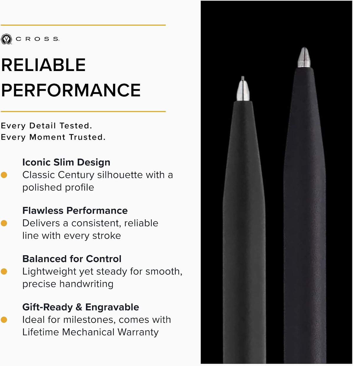 Cross Classic Century Black Lacquer Refillable Pen & Pencil Gift Set