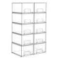 Vtopmart Black Small Stackable Storage Drawers for Cologne Organizer