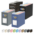 Oterri Portable Collapsible Cardboard File Box with Handle for Letter-Size