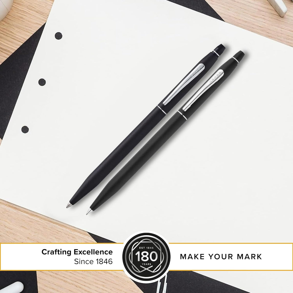 Cross Classic Century Black Lacquer Refillable Pen & Pencil Gift Set
