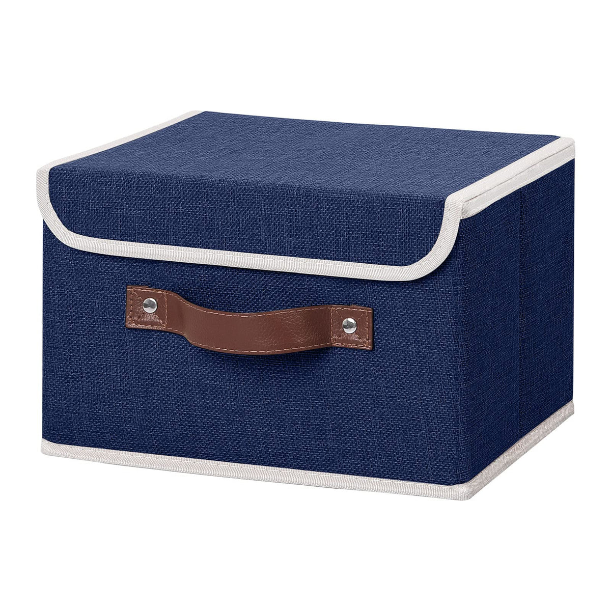 ANMINY Fabric Storage Box Bins with Lids, Green, 10"x8"x7"