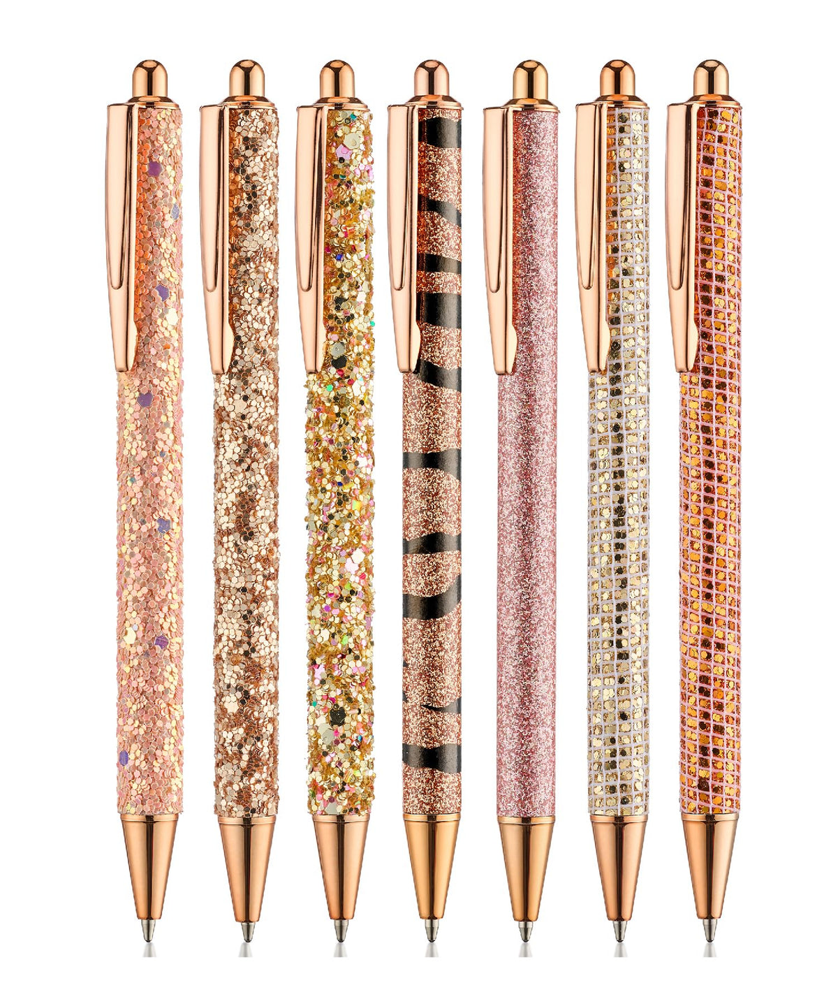 Mr. Pen- Fancy Pens for Women, 7 Pack, Black Ink Ballpoint, 10 Refills