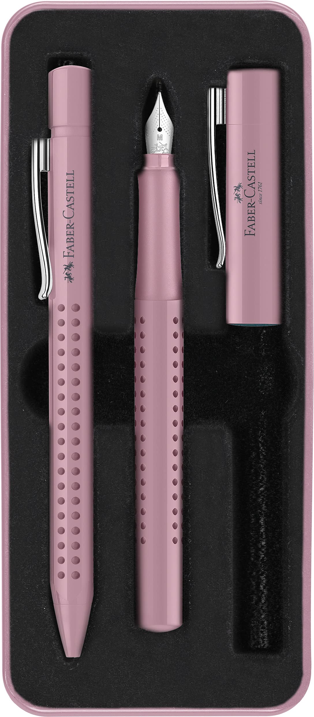 Faber-Castell Grip 2010 Harmony Fountain & Ballpoint Pen Gift Set - Coconut Milk: Fountain Pen Set with Broad Nib & Smooth Ballpoint Pen, Great for Journaling, Graduation Gifts & Father's Day