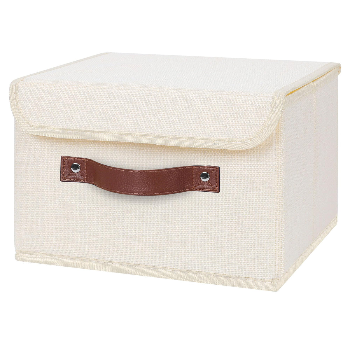 ANMINY Fabric Storage Box Bins with Lids, Green, 10"x8"x7"