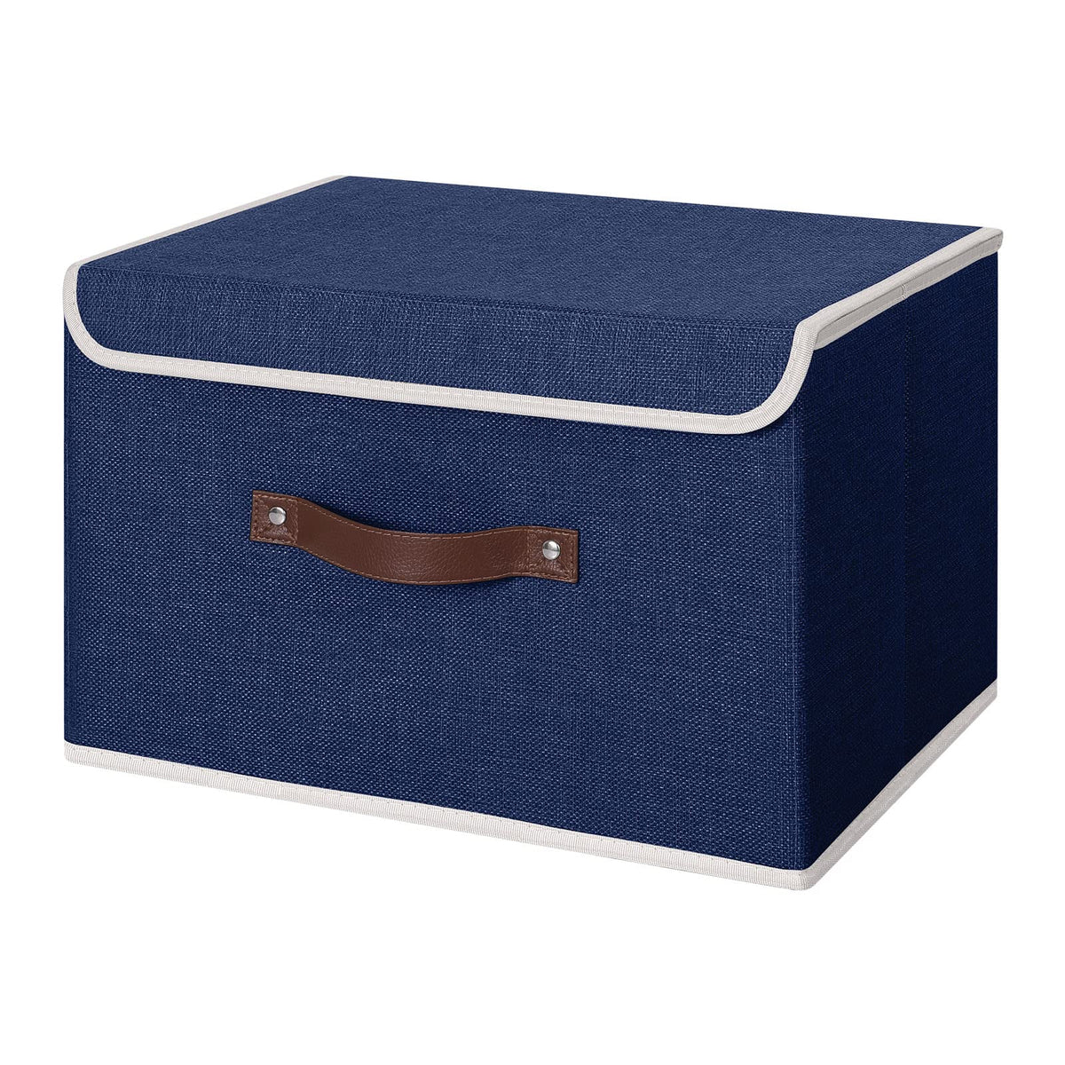 ANMINY Fabric Storage Box Bins with Lids, Green, 10"x8"x7"