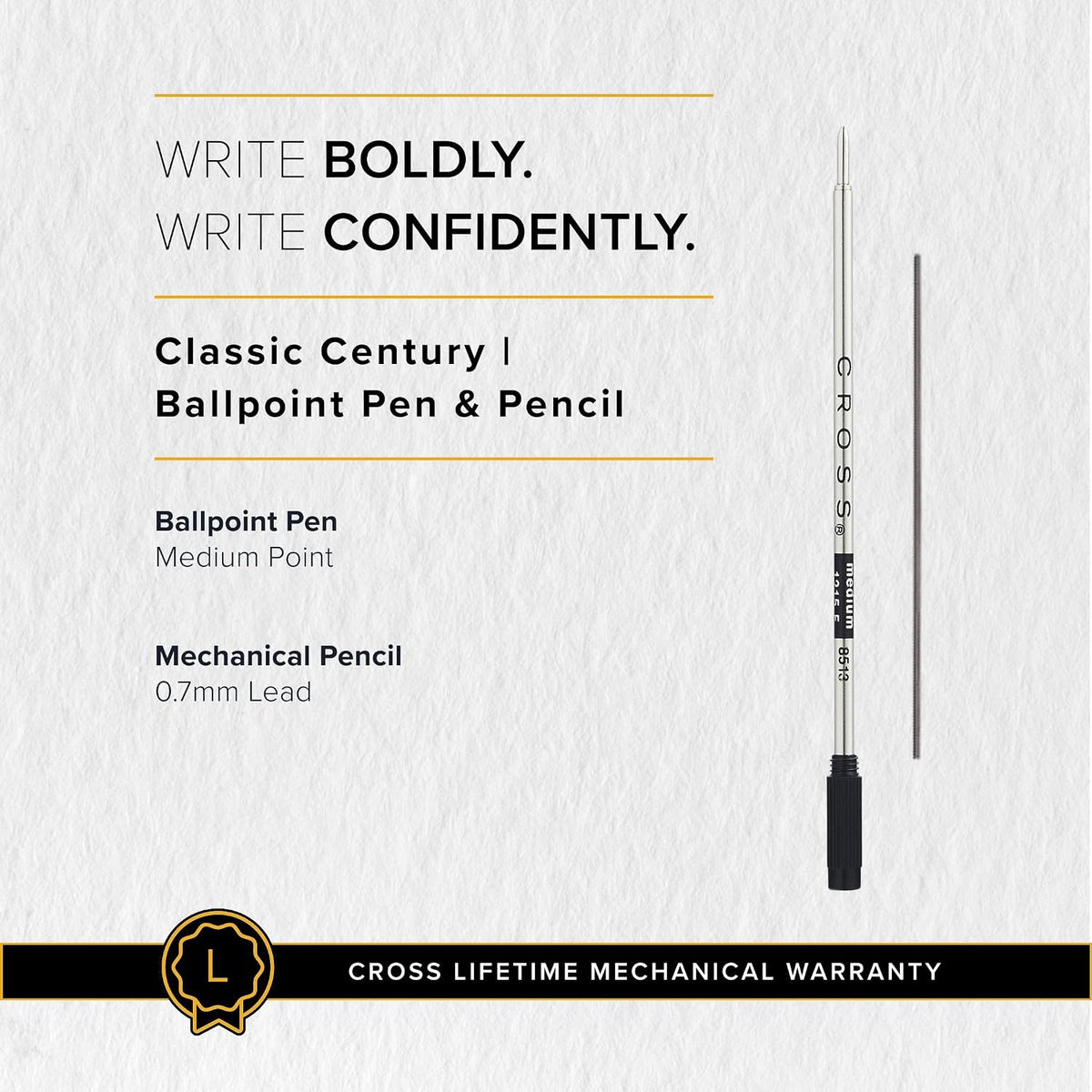 Cross Classic Century Medalist Pen & 0.7mm Pencil Set, Gift-Ready