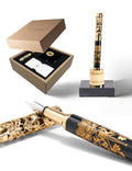 ARTEX x National Palace Museum Gold Lotus Fountain Pen & Marble Stand Set