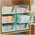 SNSLXH Closet Organizers and Storage, 5 Pack Stackable Closet Bins