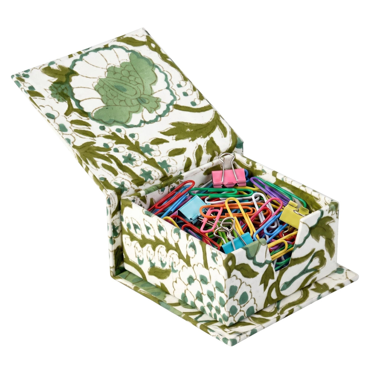 CPC Emerald Green Block Print Cotton Pen Holder Set of 2