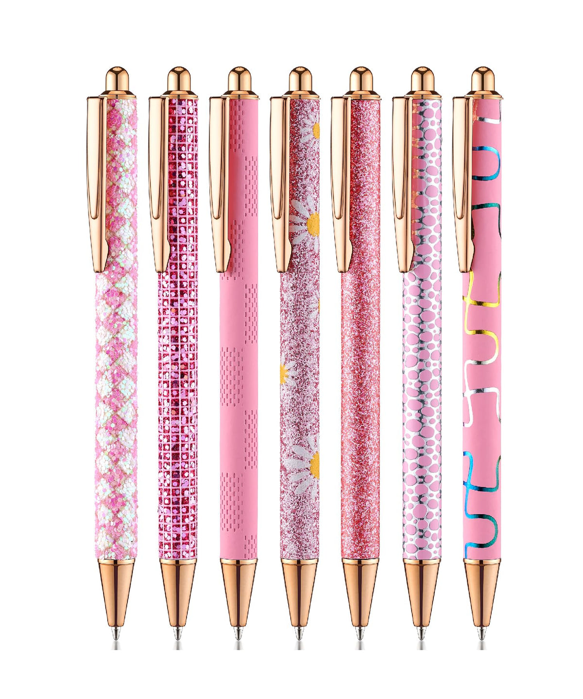 Mr. Pen- Fancy Pens for Women, 7 Pack, Black Ink Ballpoint, 10 Refills