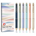 Taja Gel Pens, 6 Pcs Quick Dry Black Ink Pens, 0.5mm Fine Point, Pastel