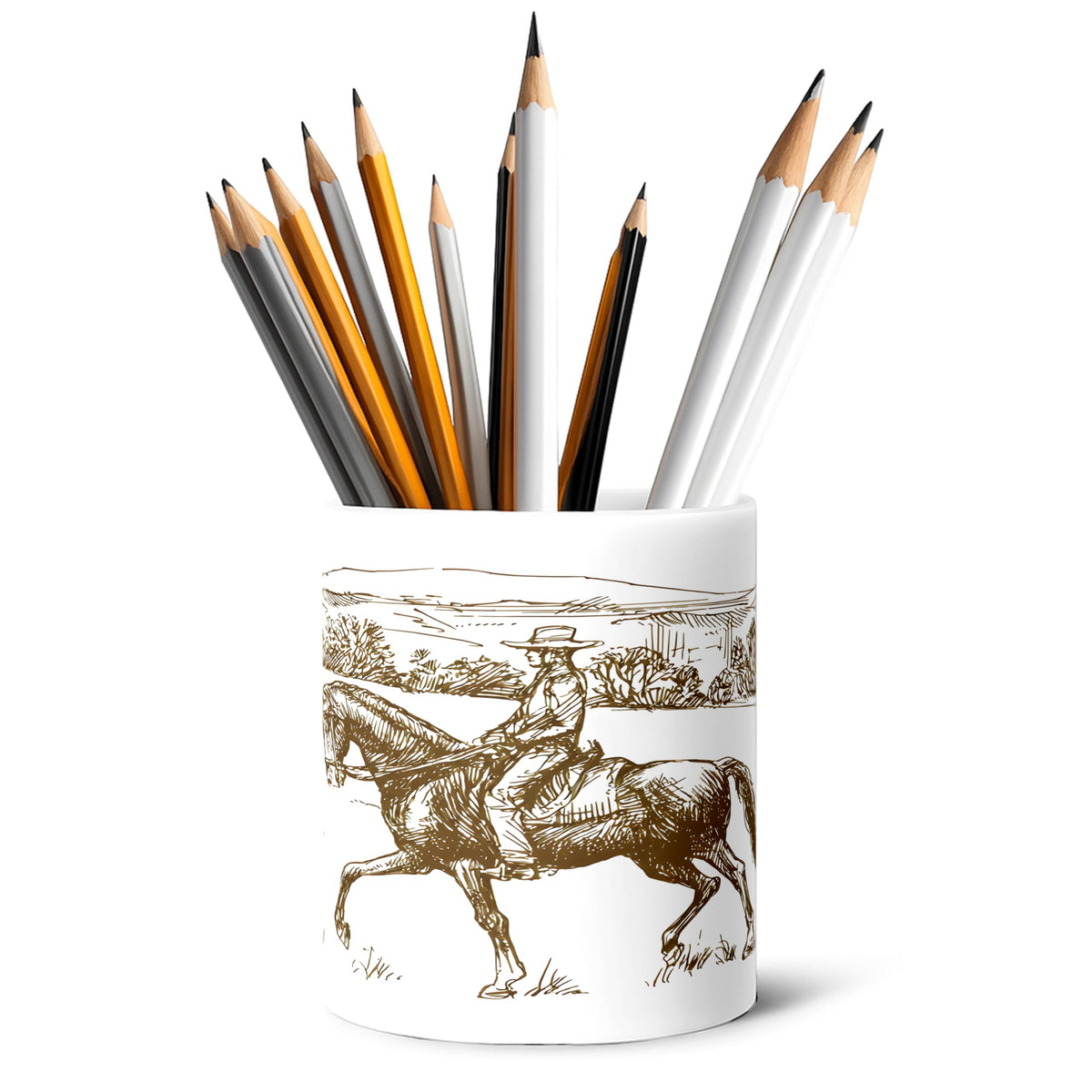 Ceramic Pen Holder Desk Accessories Brush Holder Pencil Holder Organizer