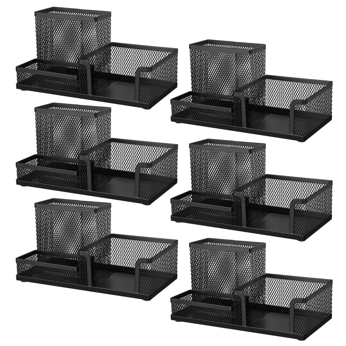 Comix Mesh 360° Rotating Pen Holder, Desk Organizer for Home Office, Black