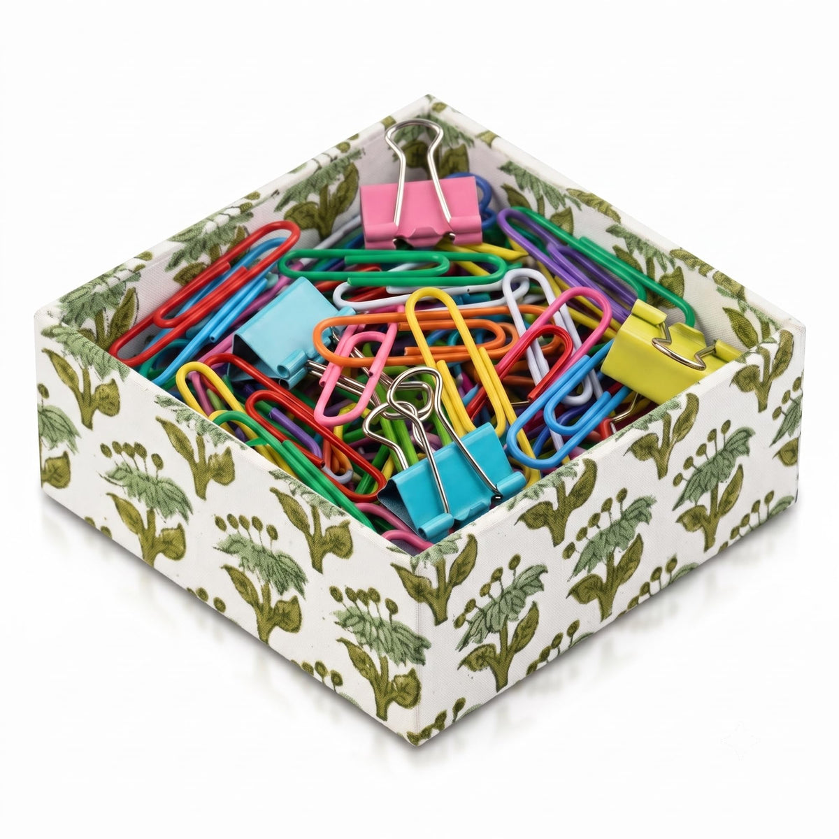 CPC Emerald Green Block Print Cotton Pen Holder Set of 2