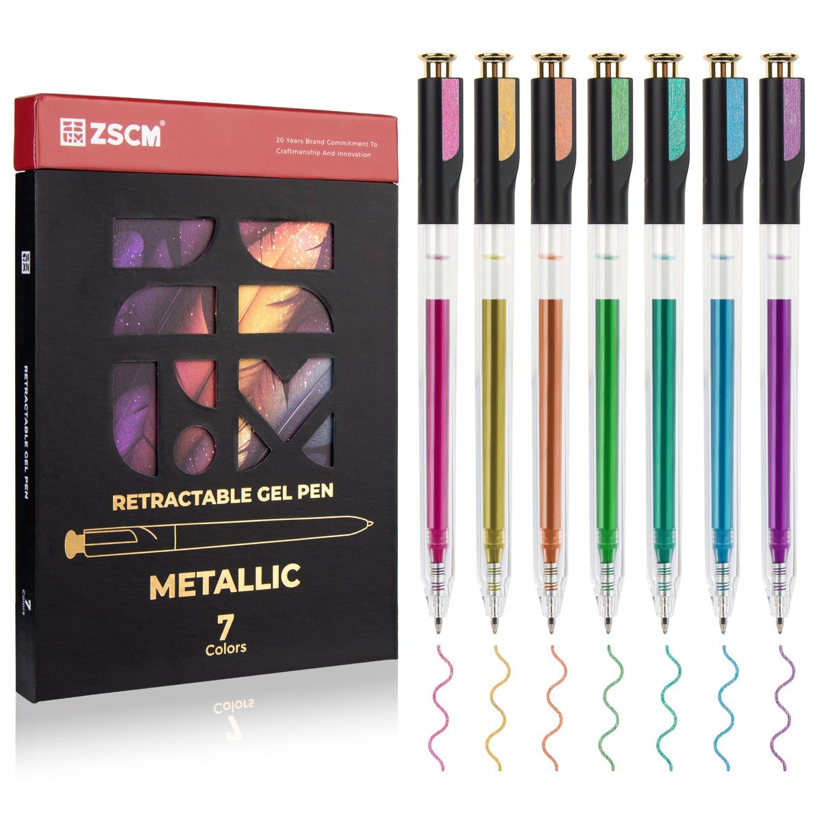 Retractable Macaron Gel Pens, 7 Colors Large Capacity Creamy Pastel Gel Ink Pens for Adult Coloring, 1.0 mm Fine Point Smooth Writing Color Pen for Kawaii Drawing Note Taking Aesthetic Art Supplies