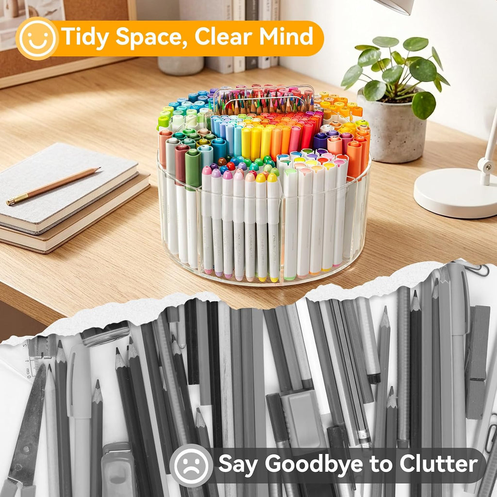 Ohuhu 360° Rotating Acrylic Marker Storage Organizer for Alcohol Markers