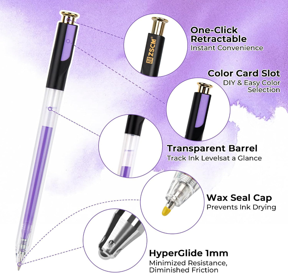 Retractable Macaron Gel Pens, 7 Colors Large Capacity Creamy Pastel Gel Ink Pens for Adult Coloring, 1.0 mm Fine Point Smooth Writing Color Pen for Kawaii Drawing Note Taking Aesthetic Art Supplies