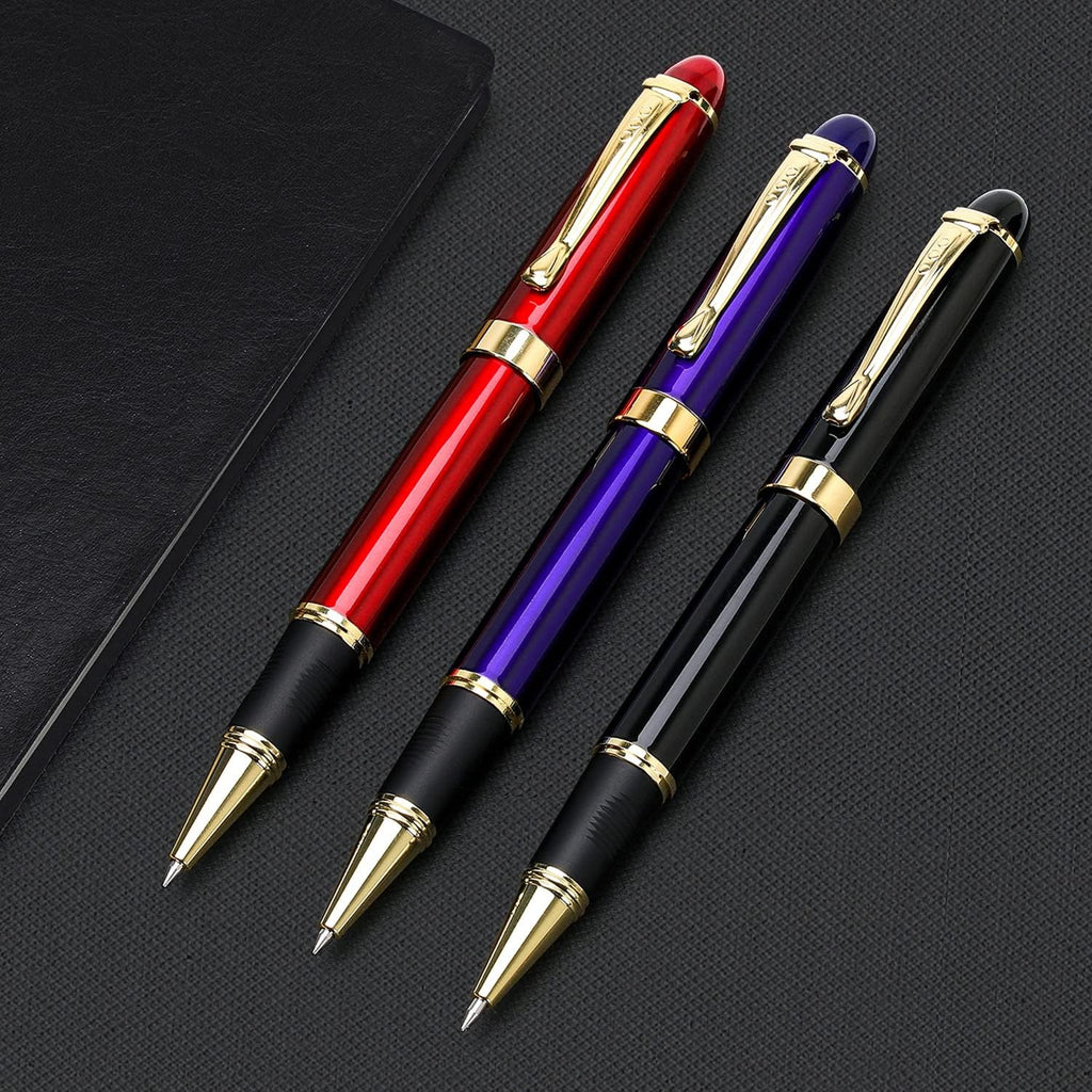 YIVONKA Luxury Ballpoint Pens Nice Ball Pen Best Gift for Men Professional Executive Office BallPens Classy Gift Box Ballpoint Black Refill Line width 0.5mm (Blue)