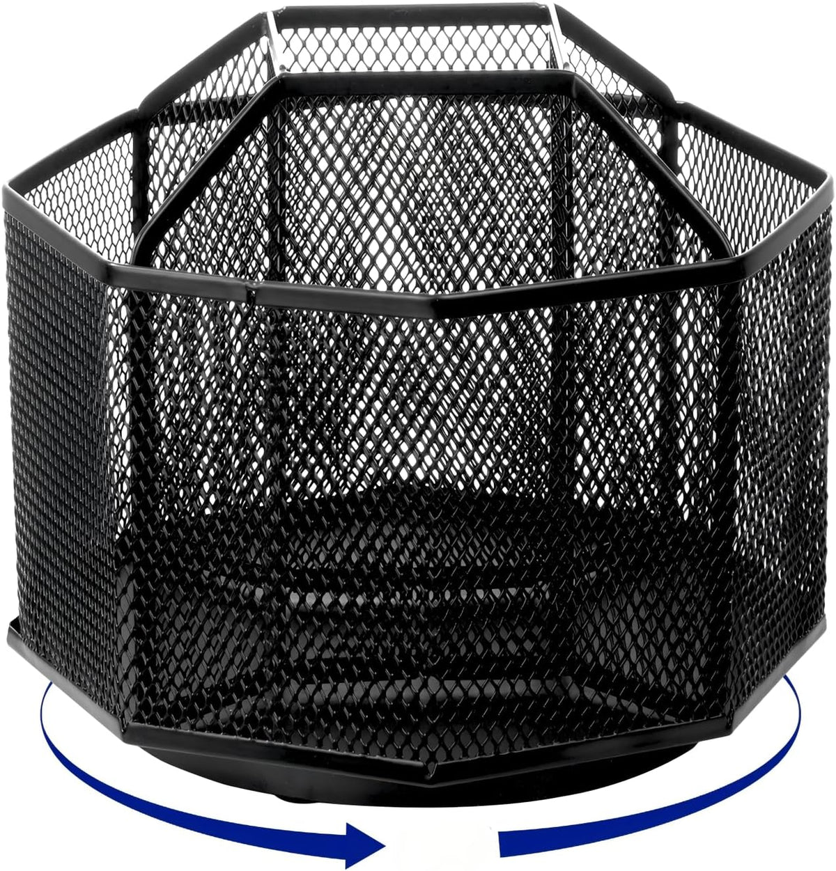 Comix Mesh 360° Rotating Pen Holder, Desk Organizer for Home Office, Black
