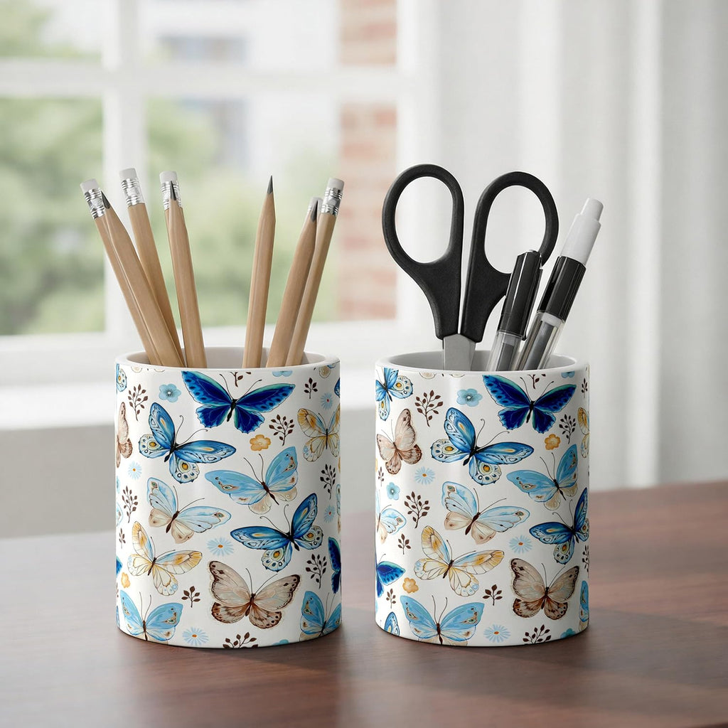 Ceramic Pen Holder Desk Accessories Brush Holder Pencil Holder Organizer