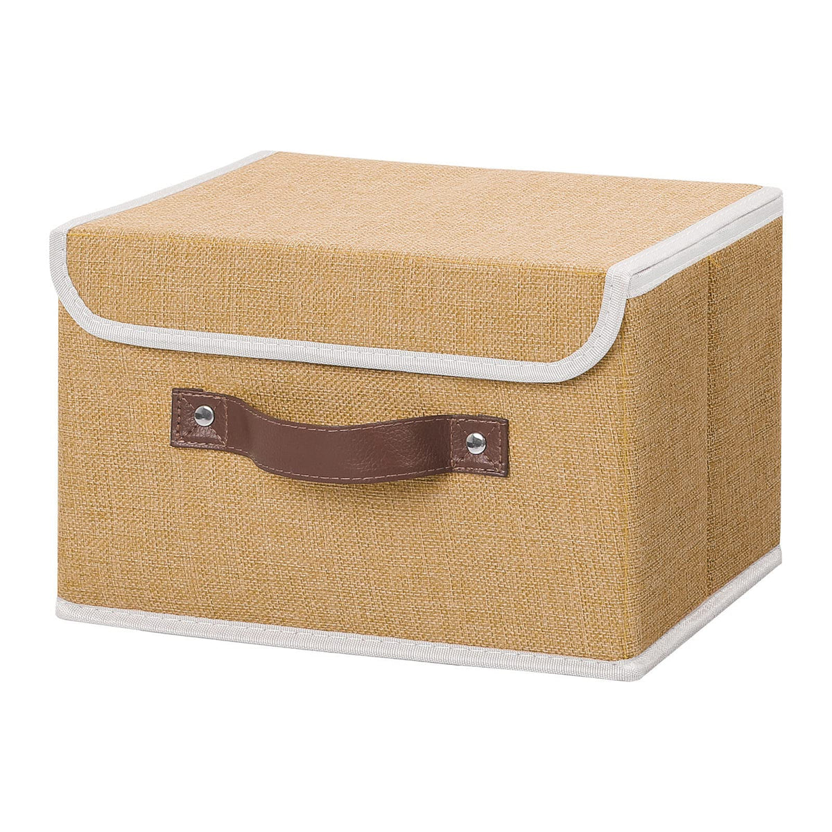 ANMINY Fabric Storage Box Bins with Lids, Green, 10"x8"x7"