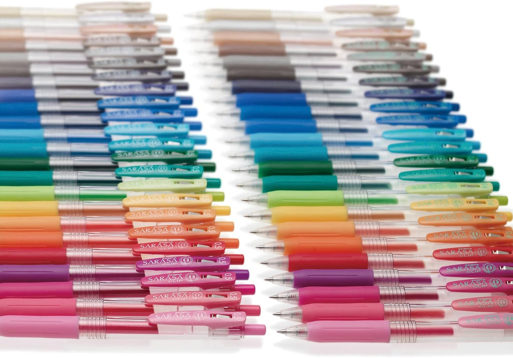 Zebra Sarasa Push Clip Gel Ink Pen - 0.5 mm - 10 Color Set